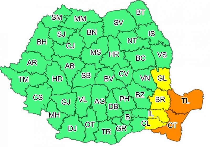 Ninsori şi viscol în România