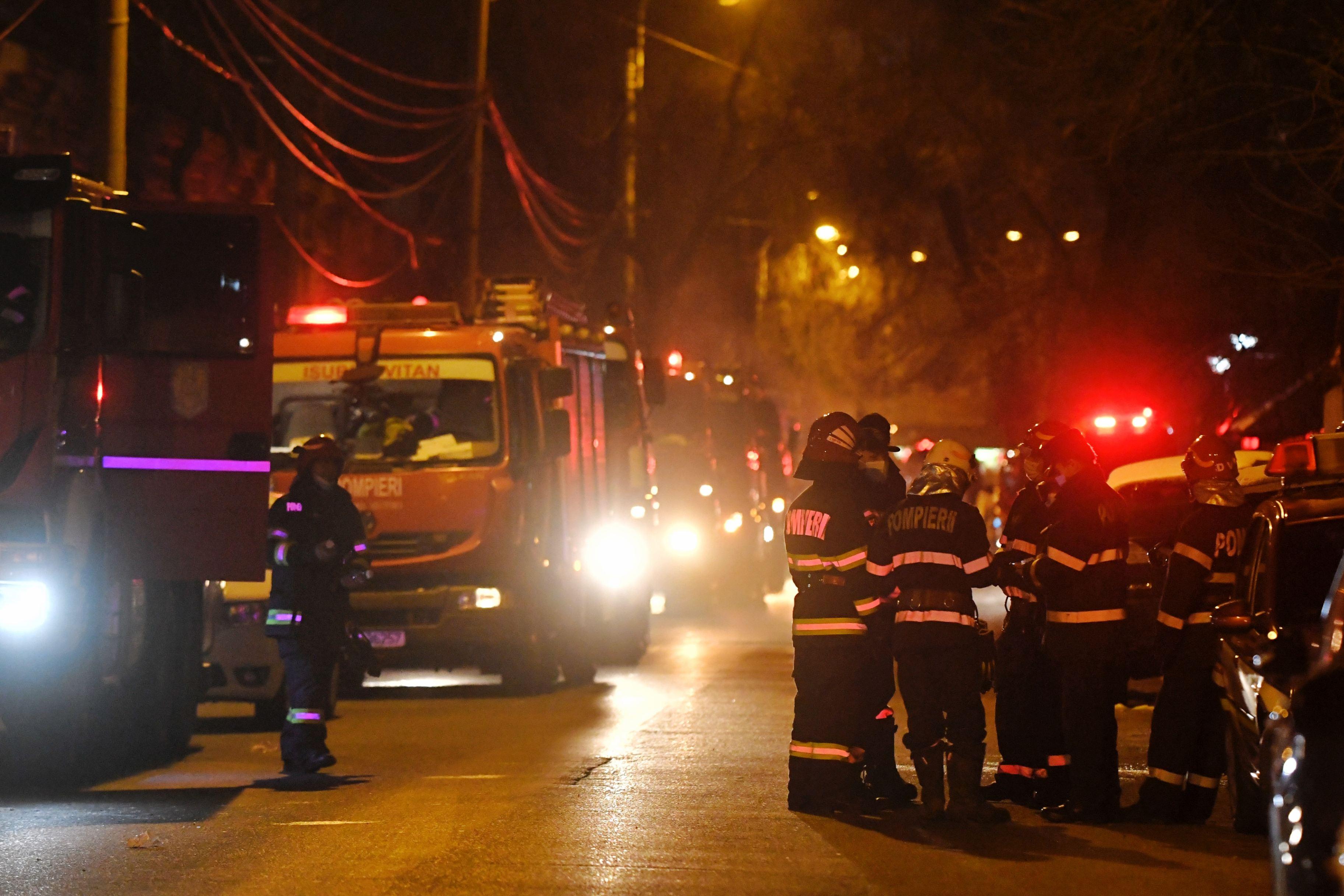 Imagini de la incendiul de la Matei Balș
