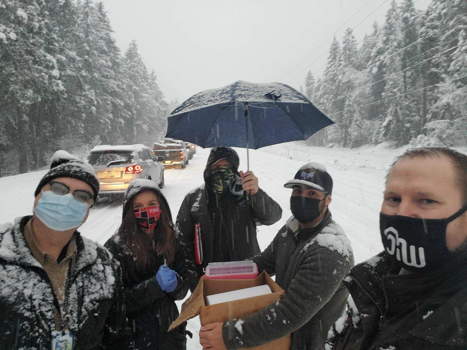Echipa medicală surprinsă de furtuna de zăpada