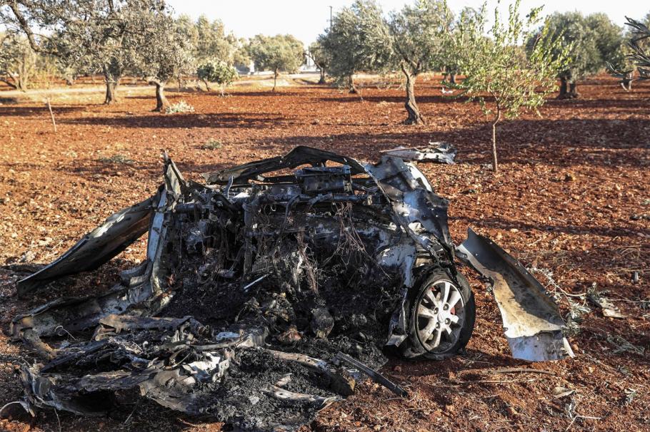 Maşina linderului Al-Qaeda după atacul americanilor Maşina linderului Al-Qaeda după atacul americanilor