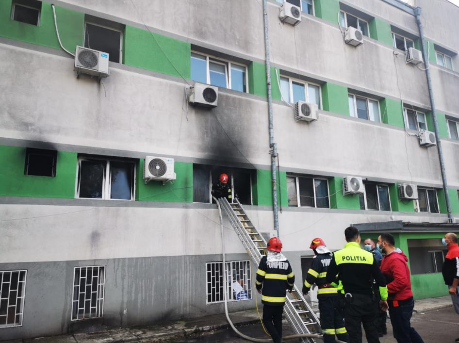 Incendiu la secţia ATI a Spitalului de Boli Infecțioase Constanța