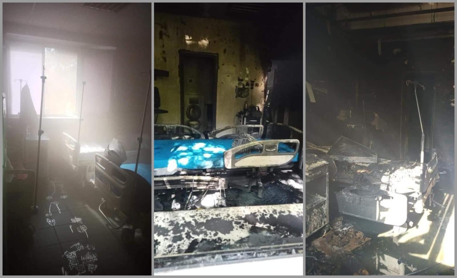 Primele imagini cu saloanele Spitalului din Constanţa, arse în urma incendiului