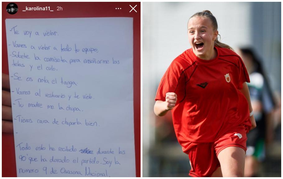 O fotbalistă de 17 de ani, din Spania, a întocmit o listă cu ce i-au transmis suporterii formaţie adverse la un meci O fotbalistă de 17 de ani, din Spania, a întocmit o listă cu ce i-au transmis suporterii formaţie adverse la un meci