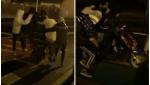 Șase tineri înghesuiți pe un scuter, la Sibiu. Merg pe mijlocul străzii și fac echilibristică. Reacția poliției