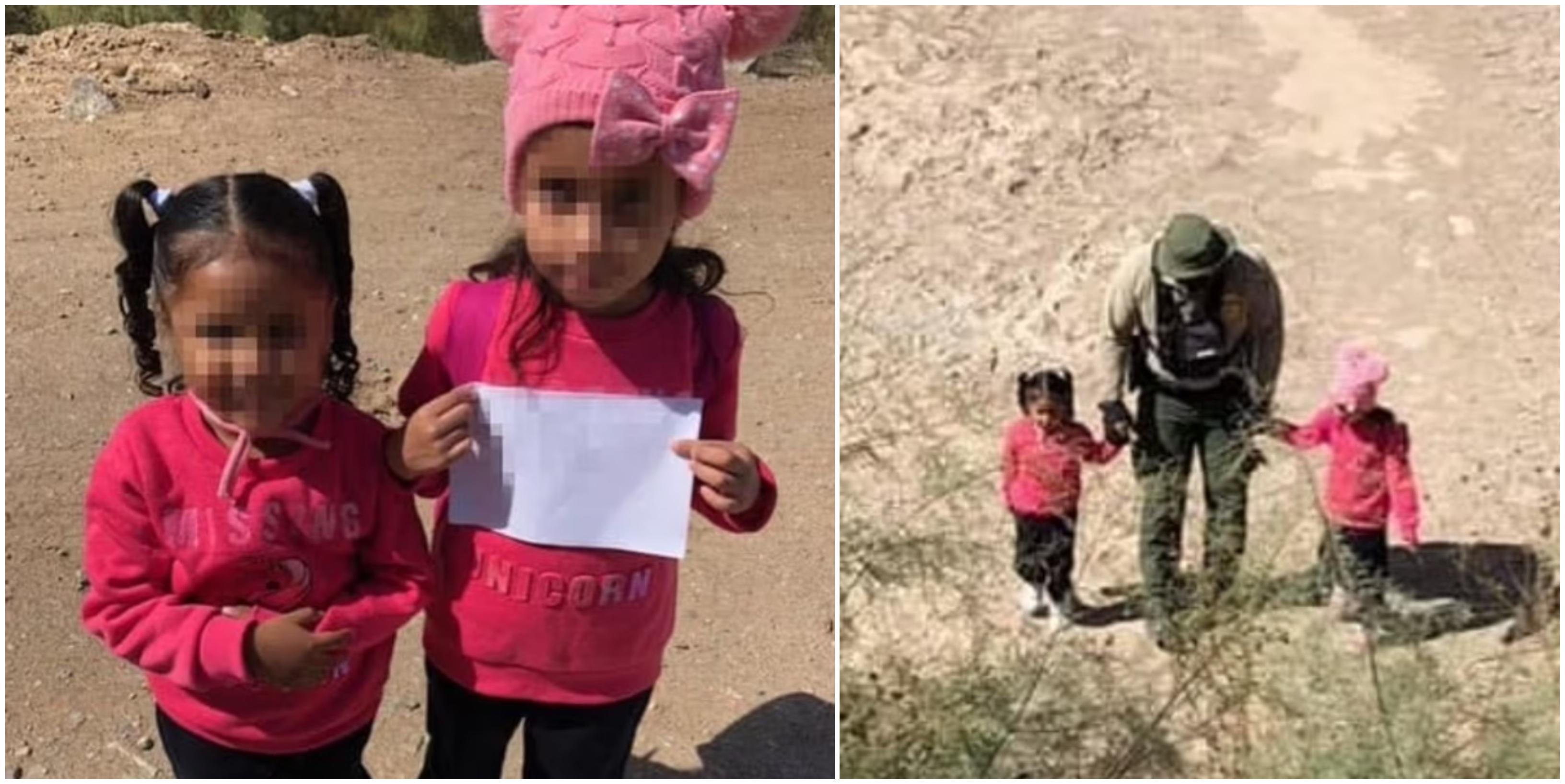 Două fetiţe de patru și șase ani au fost găsite rătăcind lângă granița americană