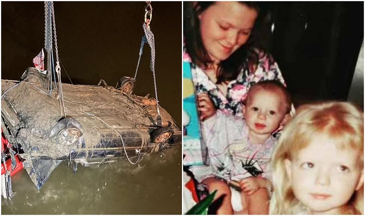 Mașina unei tinere mame însărcinate, care a dispărut împreună cu fiica ei acum 23 de ani, a fost găsită într-un lac cu rămășițe umane înăuntru
