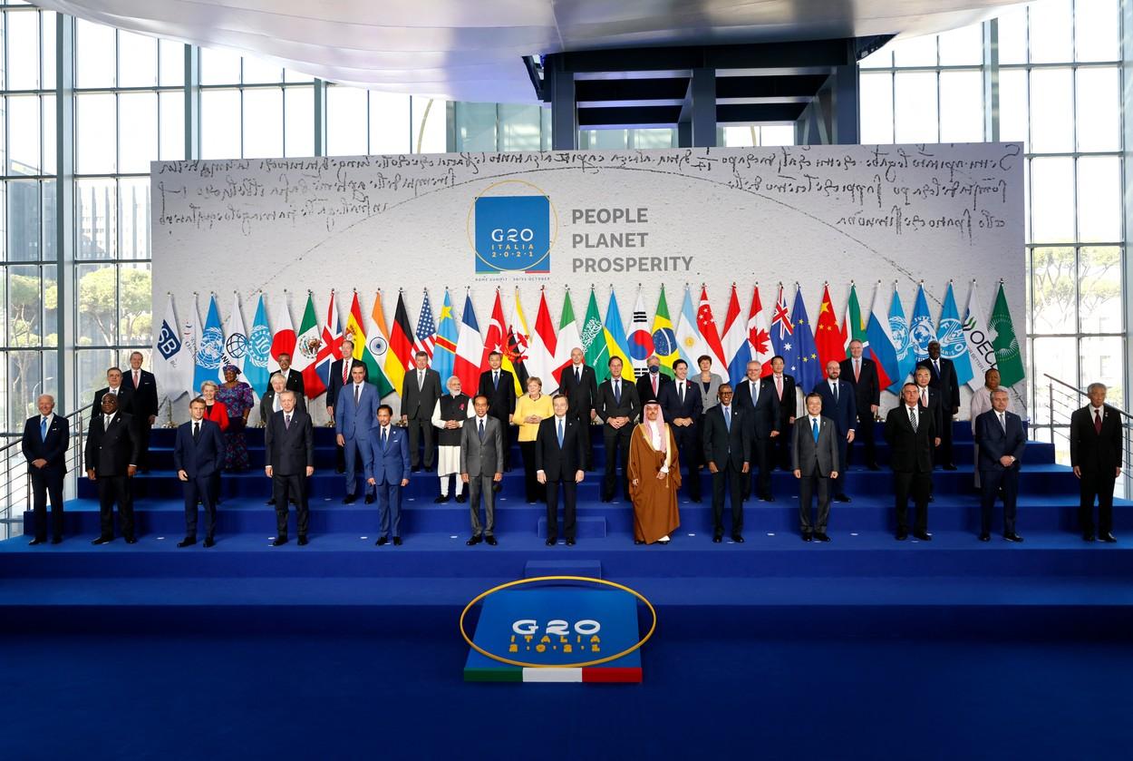 Liderii G20, la "fotografia de familie" la începutul summitului de la Roma