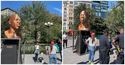 Statuia memorială George Floyd din New York