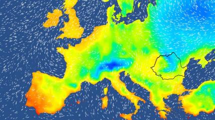 Harta temperaturilor în Europa