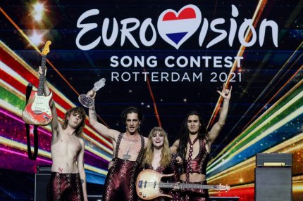 Trupa italiană Maneskin a cucerit trofeul Eurovision 2021 cu piesa "Zitti e buoni", pe scena de la Rotterdam