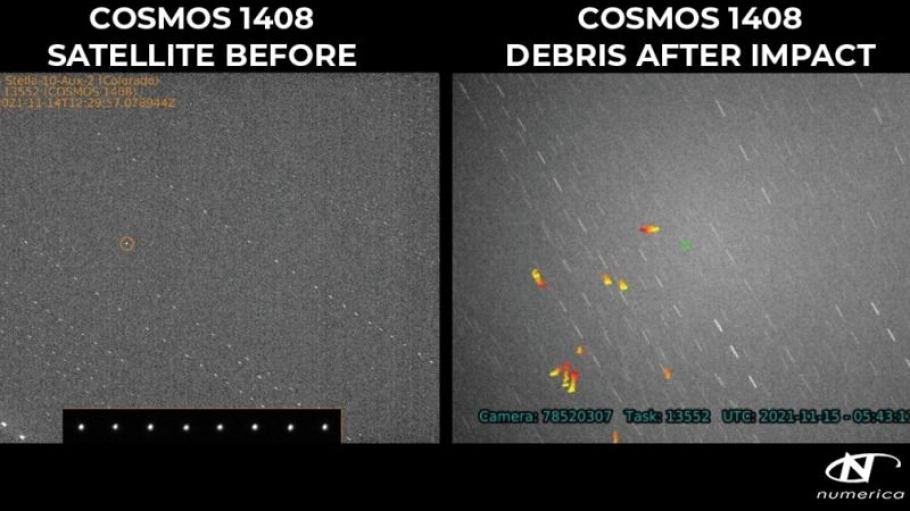 Imagini din spațiu înainte și după ce Rusia a distrus un satelit sovietic Imagini din spațiu înainte și după ce Rusia a distrus un satelit sovietic