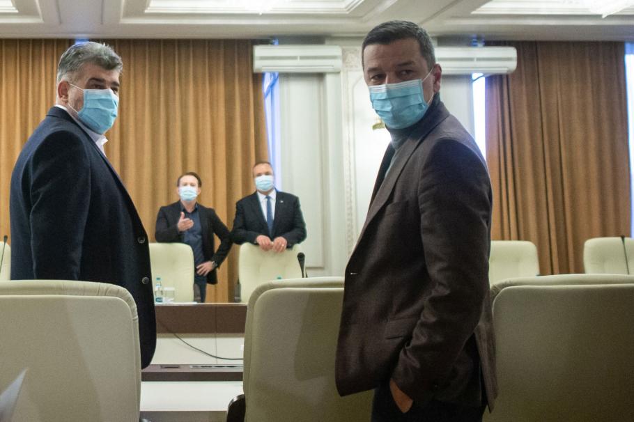 PNL şi PSD s-au înţeles în privinţa împărţirii ministerelor în viitoarea guvernare Florin Cîţu şi Marcel Ciolacu, la masa negocierilor pentru viitoarea coaliţie de guvernare