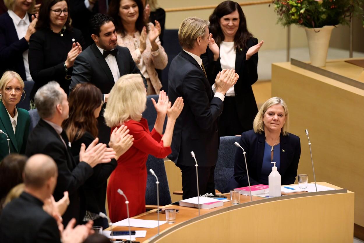 Prima femeie premier din istoria Suediei, noiembrie 2021