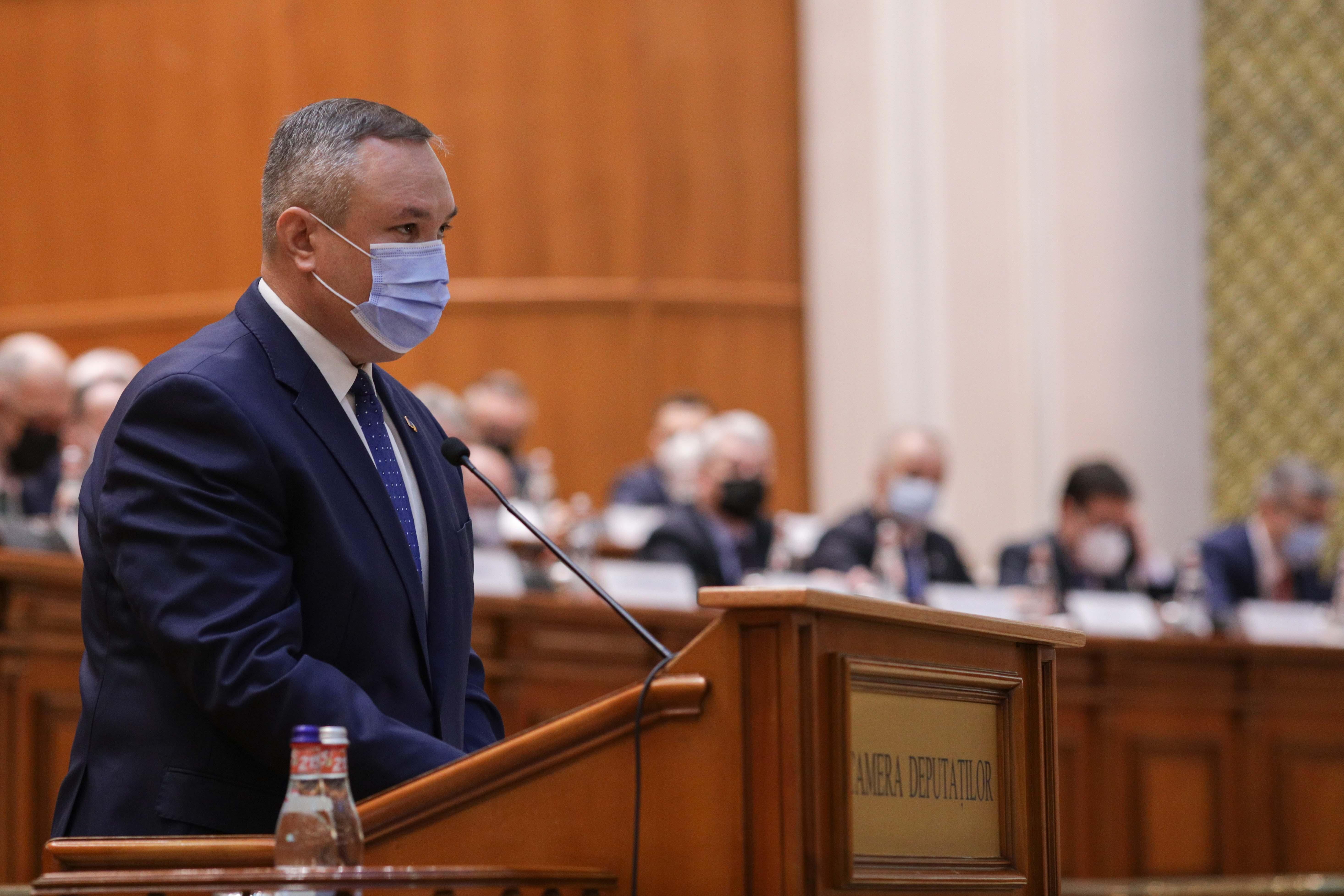Nicolae Ciucă, noul premier al României, ţine un discurs în Parlament