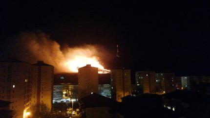 Incendiu de vegetație pe Muntele Pietricica, lângă Piatra Neamț. Focul se apropie de zonele locuite