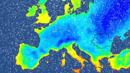 Harta temperaturilor în Europa