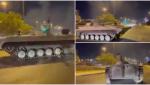 Un soldat al armatei din Irak a făcut drifturi cu tancul pe străzile din Bagdad - VIDEO