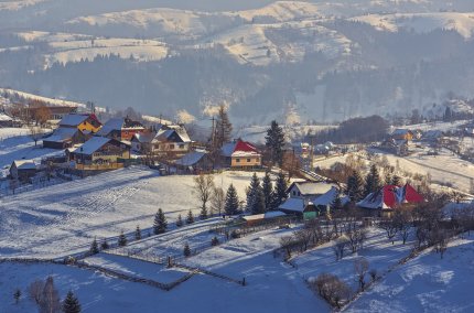 peisaj de iarnă în România