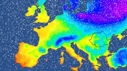 Harta temperaturilor în Europa