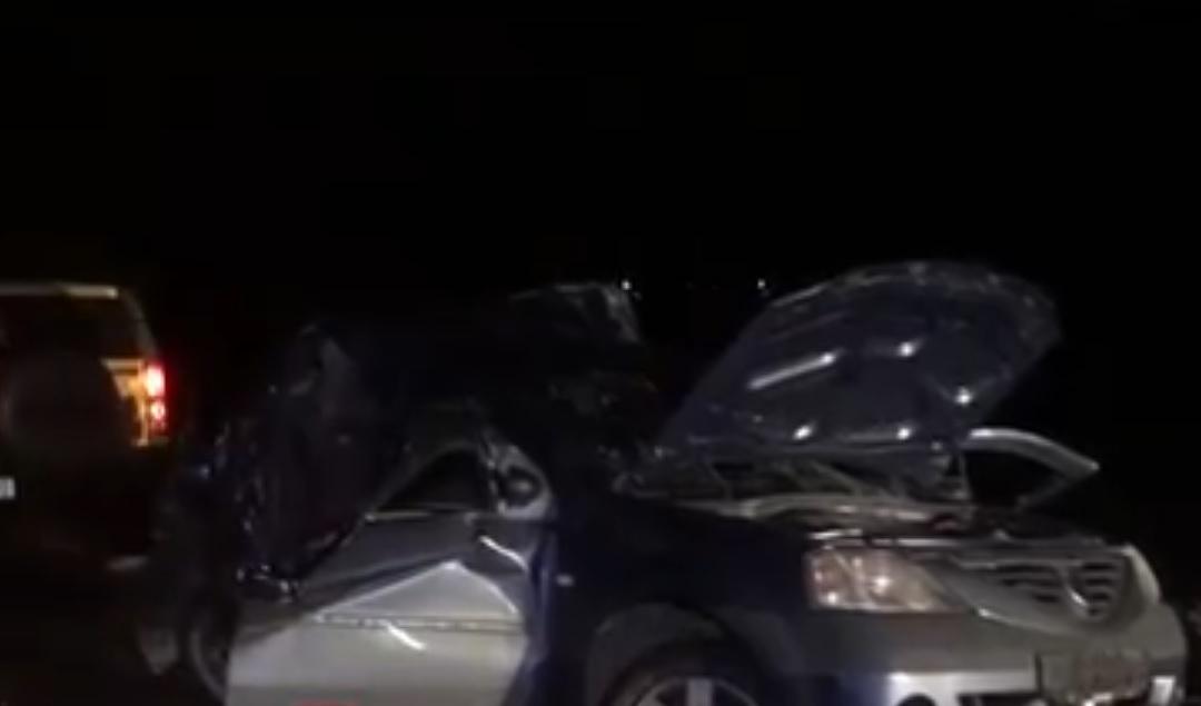 Ziua şi tragedia pe DN6. Un şofer a frânat brusc pentru a evita un animal, iar TIR-ul venit din spate l-a spulberat