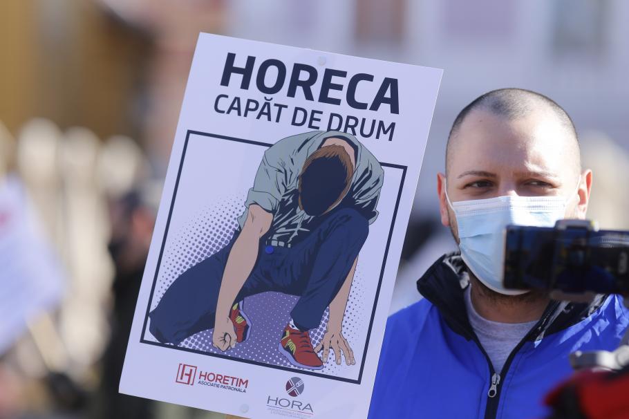 protest HORECA protestatar din domeniul HORECA
