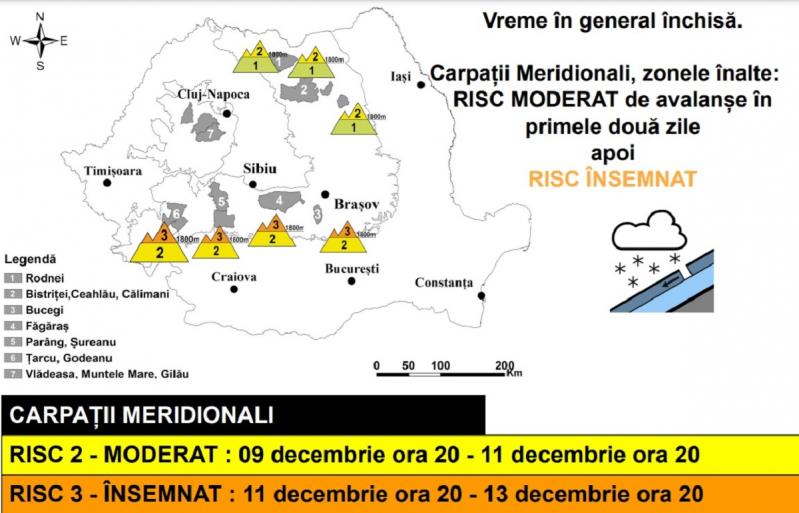 Pericol de avalanșă la munte Prima avertizare de risc de avalanșă din această iarnă