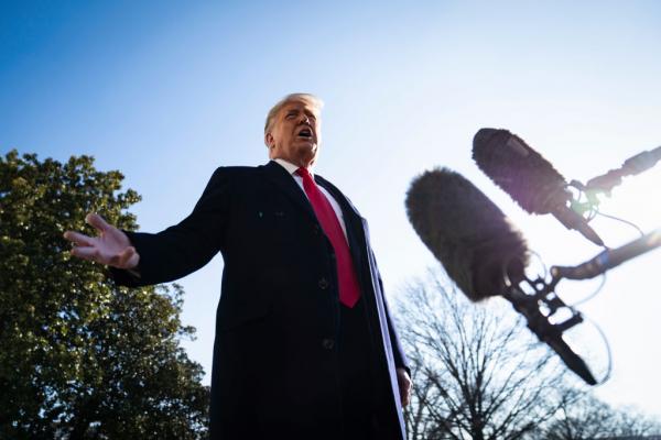 Donald Trump, în timpul unei ultime conferințe de presă în calitate de președinte al SUA