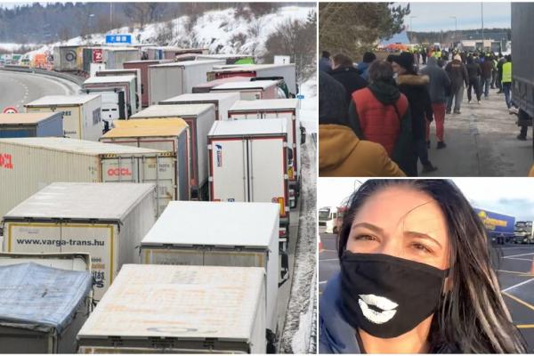 Sute de șoferi de TIR, mulți dintre ei români, umiliți la intrare în Germania: "De ce suntem tratați așa? Până când?"