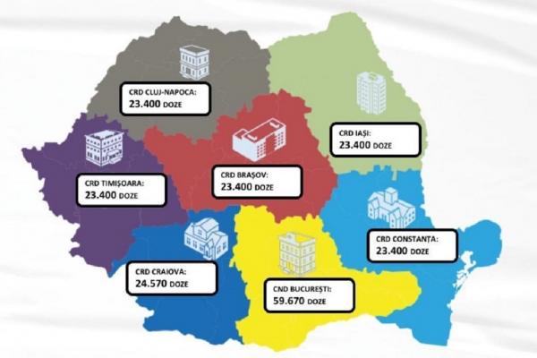 Încă 200.000 de doze de vaccin Pfizer BioNTech, a zecea tranşă, ajung luni în România