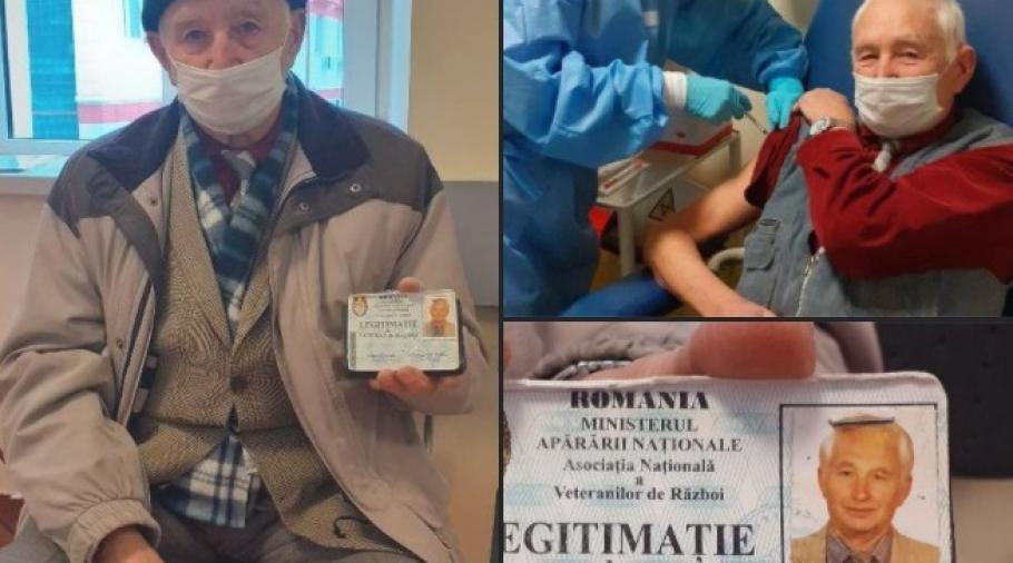 Veteranul de război Sabin Husariu s-a vaccinat împotriva COVID-19 Veteranul de război Sabin Husariu s-a vaccinat împotriva COVID-19