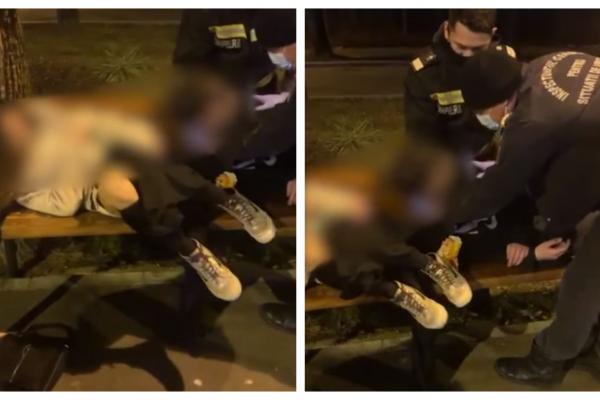 Doi tineri din Capitală, salvaţi de la moarte de jandarmi. Cei doi adormiseră pe o bancă şi au fost la un pas de şoc hipotermic