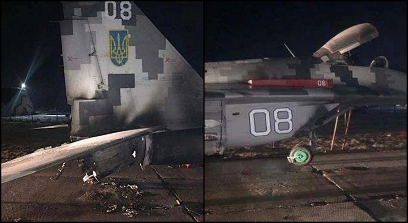 MiG-29, distrus la impactul cu un Volkswagen Touran 