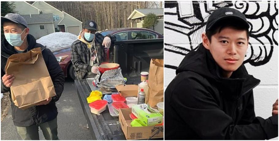La începutul acestei luni, Brandon Jones, în vârstă de 37 de ani, i-a scris un e-mail lui Steve Chu, în vârstă de 30 de ani, coproprietarul a două restaurante din Baltimore, explicând că soacra sa are cancer terminal Steve, partenerul său de afaceri Ephrem Abebe și angajatul Joe Anonuevo au pornit la drum chiar a doua zi