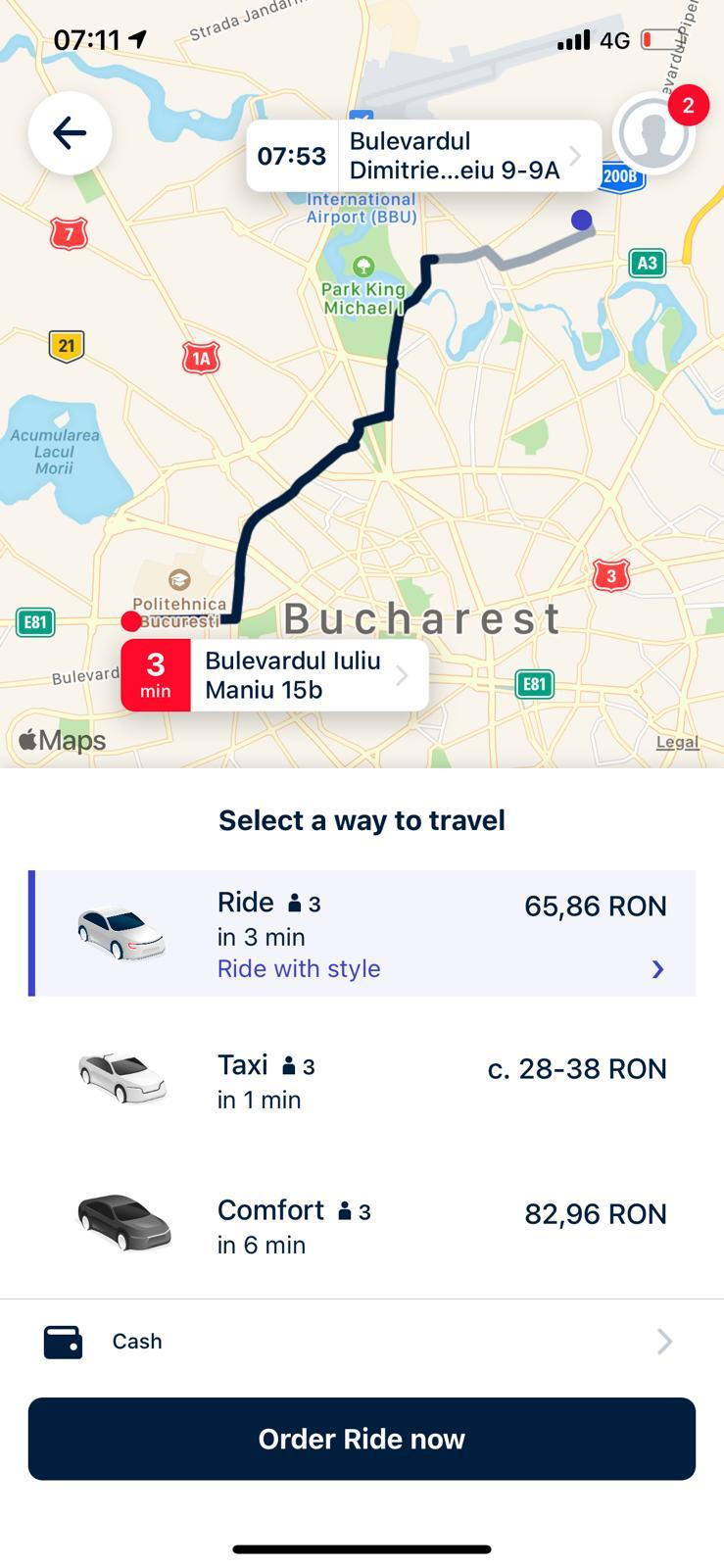 Tarifele la serviciile de ridesharing s-au triplat din cauza haosului de la metrou. O cursă a ajuns să coste sute de lei