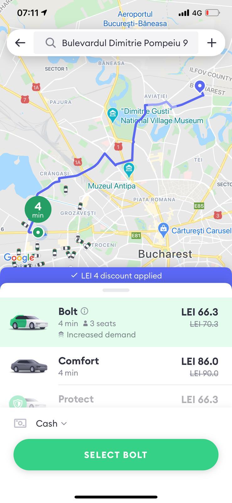 Tarifele la serviciile de ridesharing s-au triplat din cauza haosului de la metrou. O cursă a ajuns să coste sute de lei