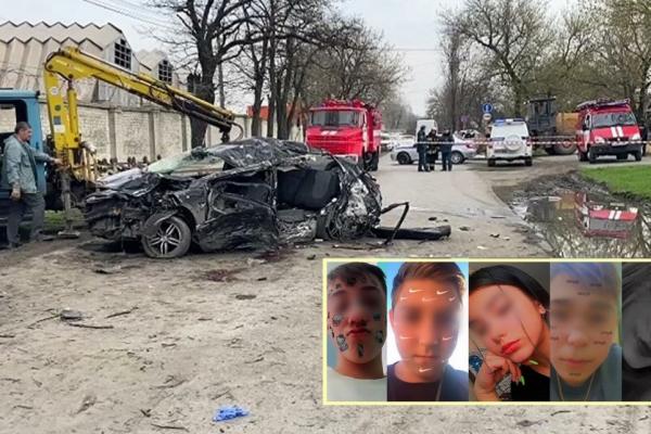 Cinci adolescenţi morți într-un Hyundai făcut praf într-un copac, pe un drum din Rusia. Șoferul de 14 ani a luat cheile maşinii noaptea, când părinții dormeau