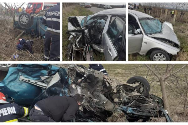 Copil proiectat afară din maşină în urma unui cumplit accident rutier, în judeţul Iaşi. În urma impactului, o persoană a murit
