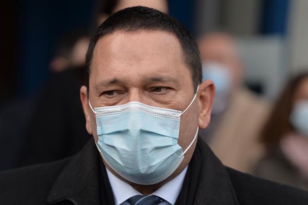 Traian Berbeceanu, la o declarație de presă făcută la Centrul de Vaccinare anti-COVID-19 de la Romexpo