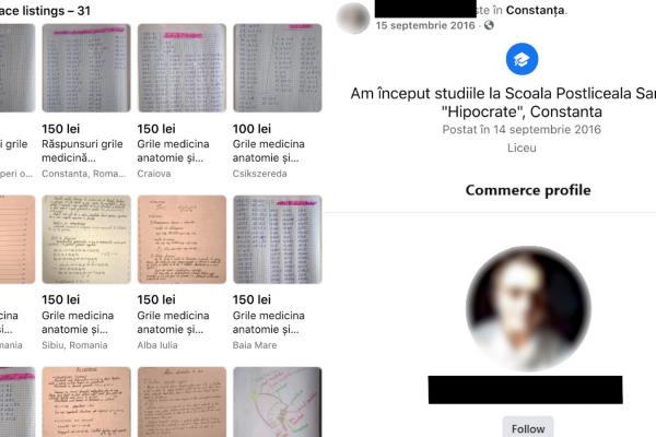 Furt la examene. Un student la medicină vinde răspunsurile la grilele de examen, la Facultatea de Stomatologie din Constanţa