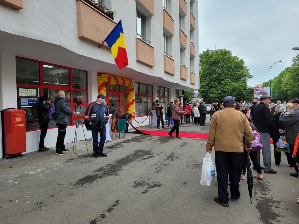 Ceremonie de inauguriare a unui oficiu poștal, în Târgu Mureș