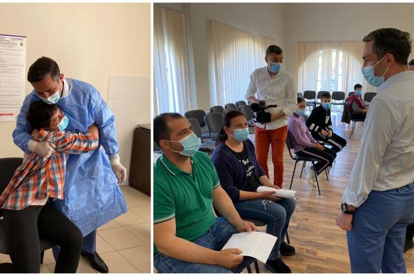Medicul Valeriu Gheorghiță, îmbrățișat de verișoara sa primară