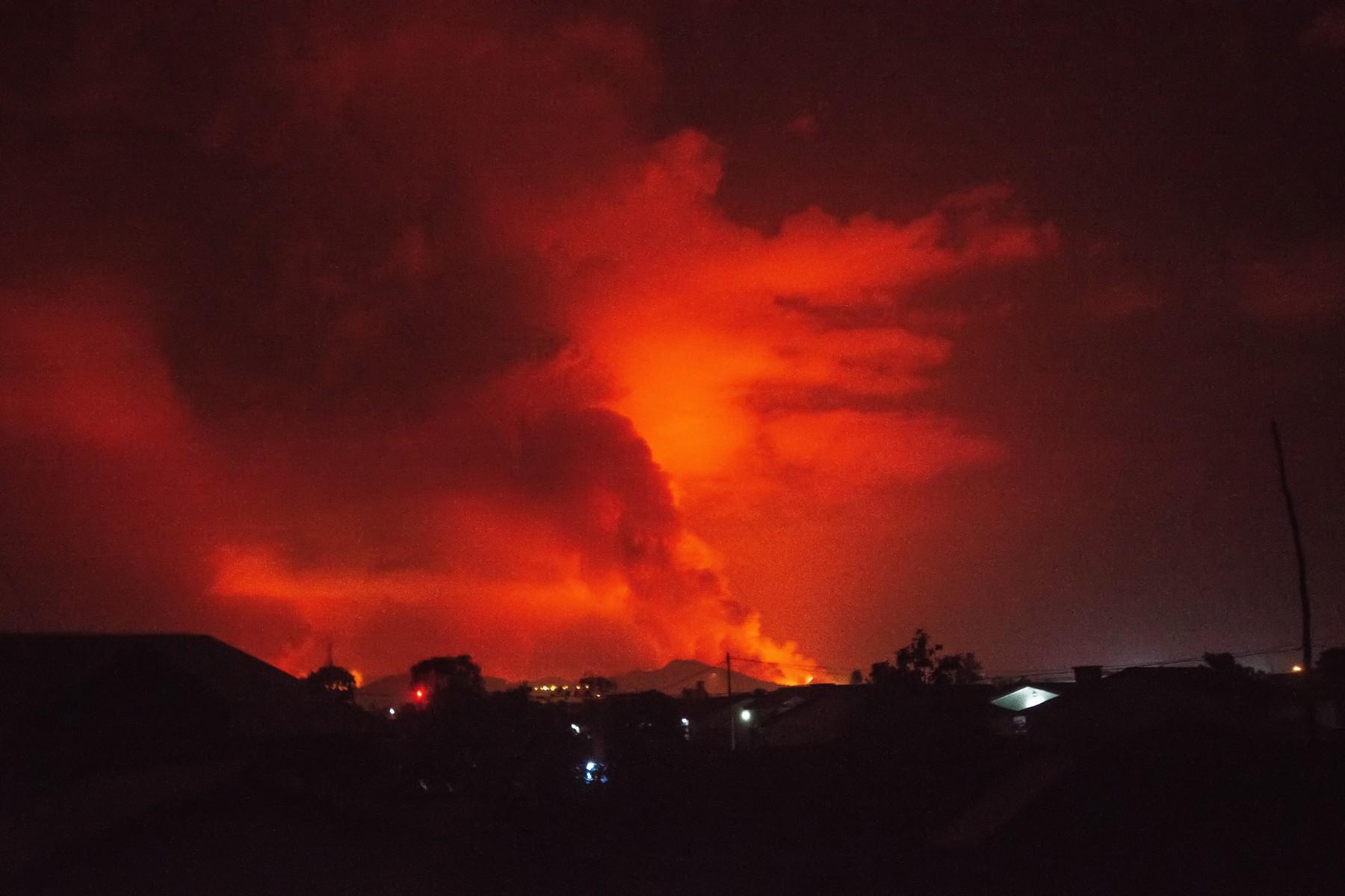 Erupția vulcanului Nyiragongo