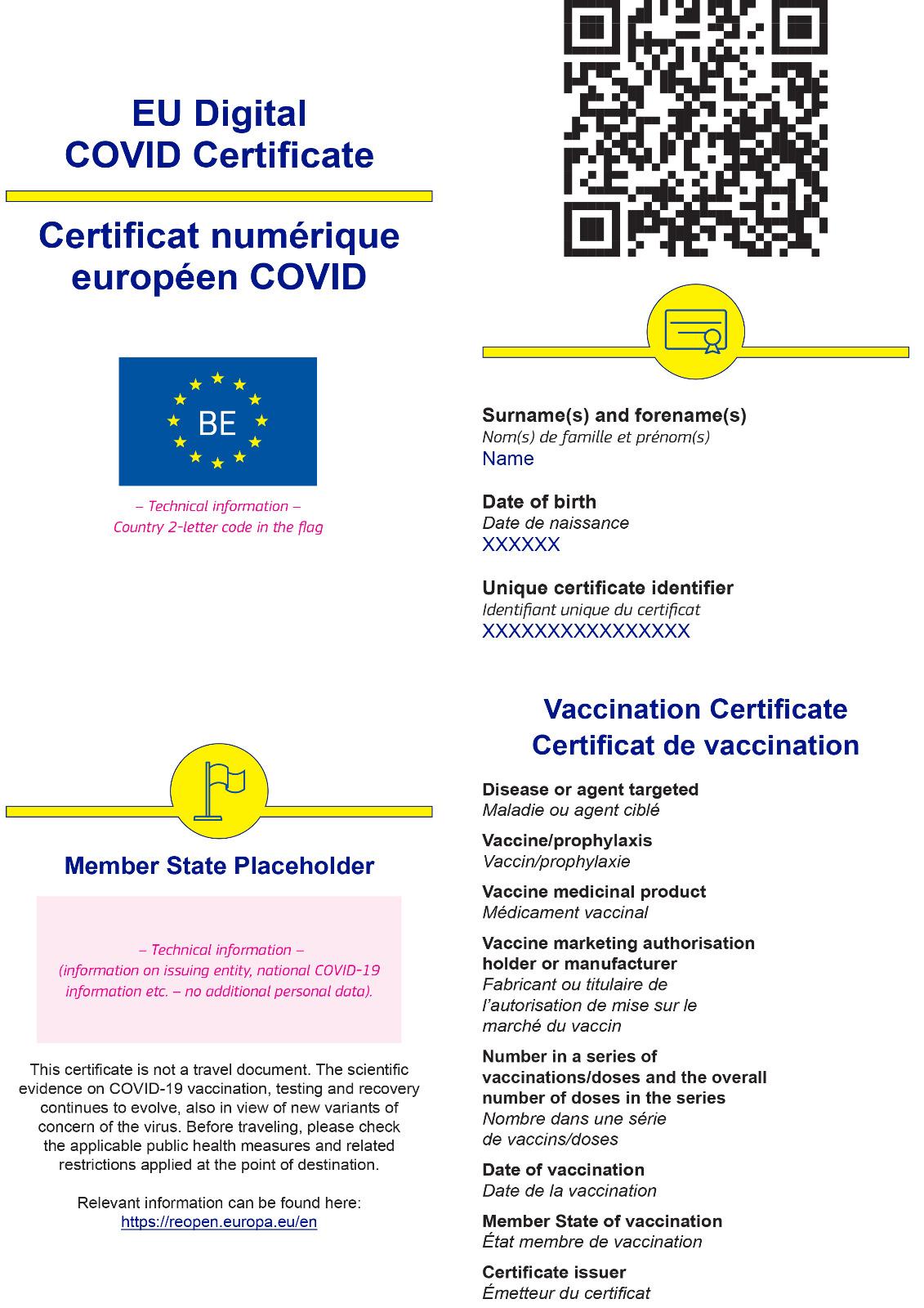 Certificat digital privind COVID - varianta de vaccinare