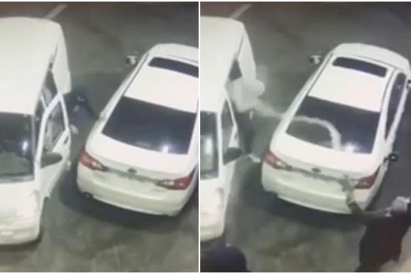 Presupuşi hoţi, stropiți cu benzină după ce s-ar fi năpustit asupra unui bărbat care făcea plinul maşinii, în Chile