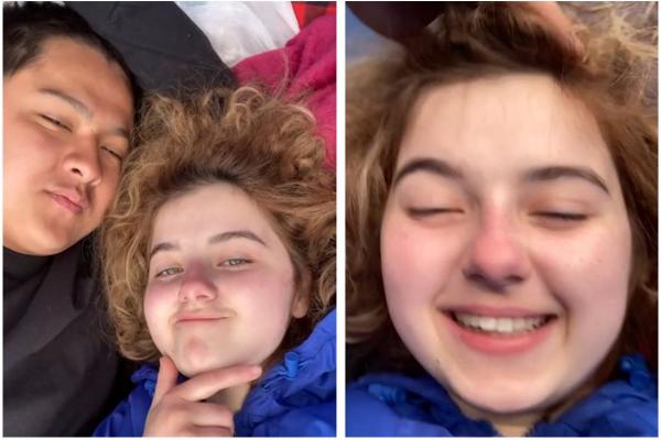 Aaron Guerrero, în vârstă de 18 ani, și Sierra Halseth, în vârstă de 16 ani, se filmează după crimă