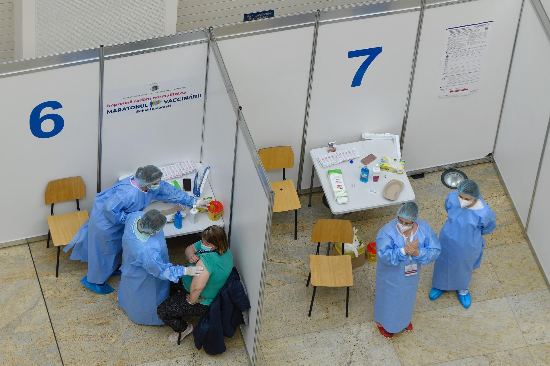 Bilanț vaccinare România 15 iunie vaccinare la un centru din București