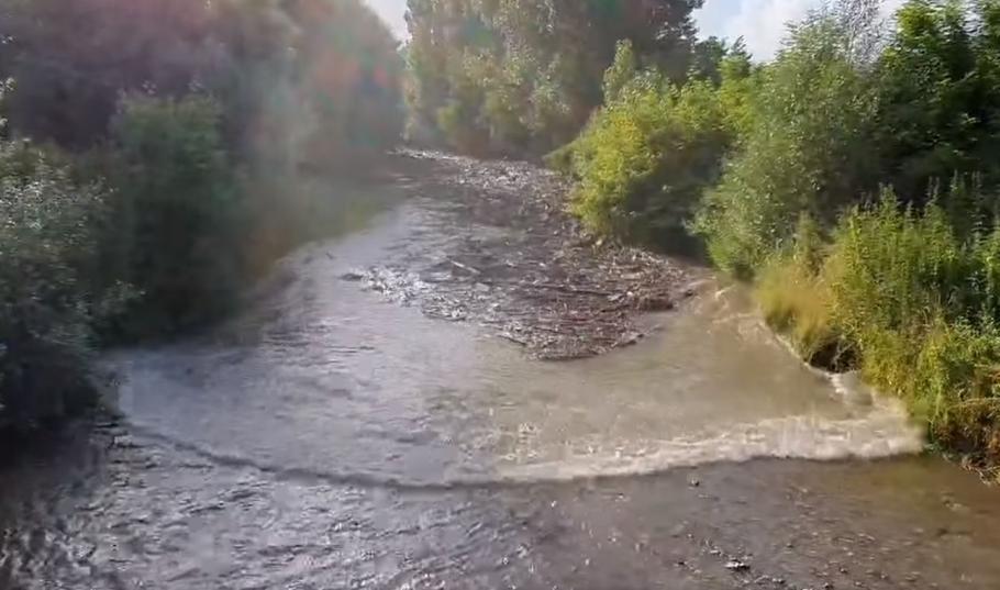 Viitură a fost surprinsă pe râul Goagiu Viitură a fost surprinsă pe râul Goagiu