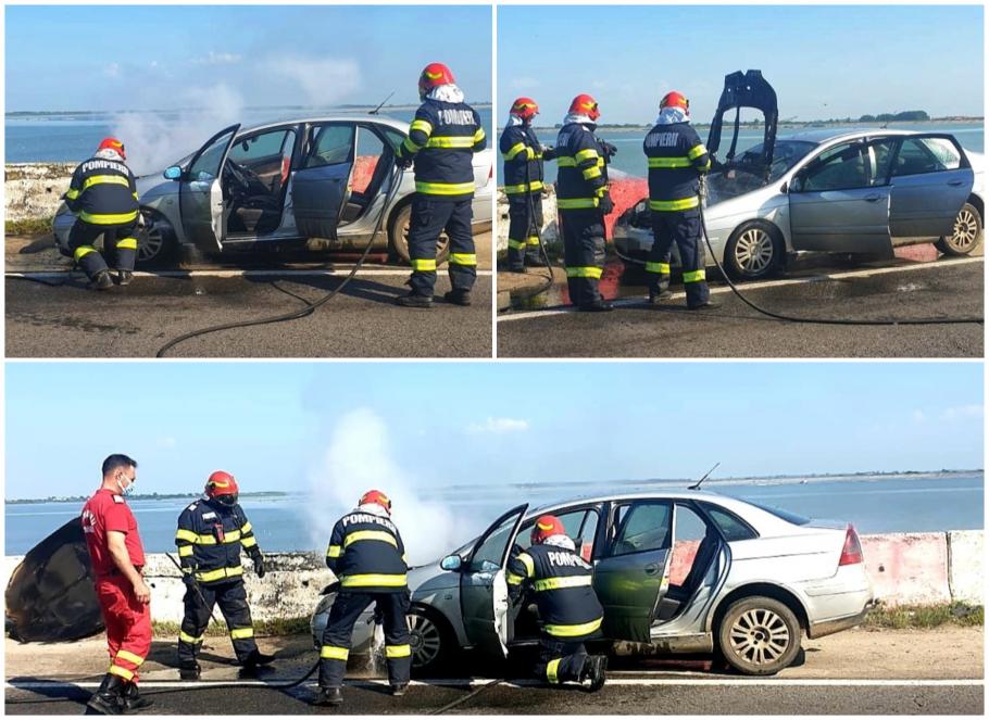 O mașină în care se aflau doi copii a luat foc pe podul de la barajul Mihăilești, în Giurgiu O mașină în care se aflau doi copii a luat foc pe podul de la barajul Mihăilești, în Giurgiu