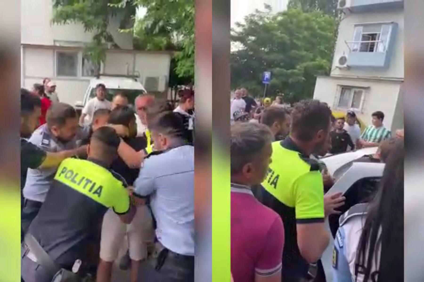 Poliția a spart o petrecere cu grătare între blocuri în Ferentari. Zeci de oameni au ieșit revoltați în stradă să-i apere pe petrecărți. VIDEO