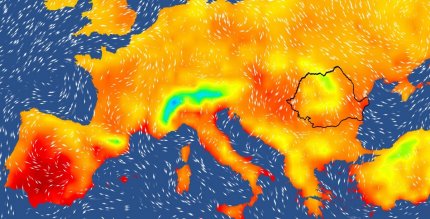 Harta temperaturilor în Europa